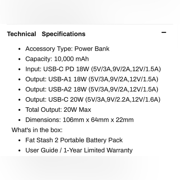 Skullcandy 10,000 MAh Portable Battery Pack
FAT STASH™ 2 - Picture 7 of 7